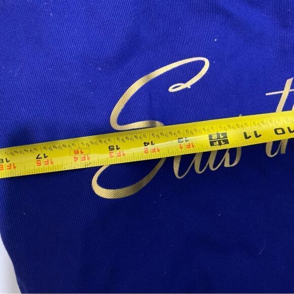 Trina Turk Large Canvas Tote Carryall Beach Bag "Seas the Day" Cobalt Blue NWT - Picture 12 of 12